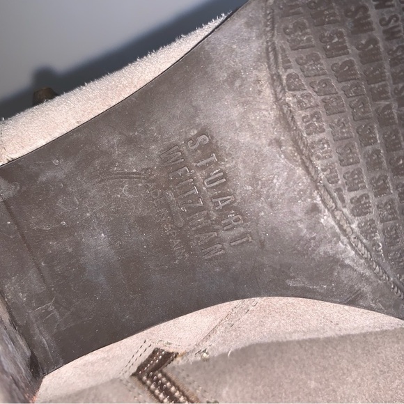 Stuart Weitzman Kickstart Studded Suede Ankle Boot 6 - Picture 12 of 14